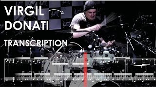 Virgil Donati Drum Transcription – Just Jammin on a Riff [upl. by Airotel]