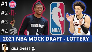 NBA Mock Draft 2021 PostLottery Pistons Draft Cade Cunningham 1 Rockets Take Jalen Green 2 [upl. by Amarette846]