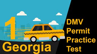 Georgia DMV Permit Practice Test 1  2018 [upl. by Enisaj]