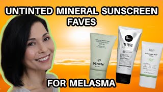 Untinted Mineral Sunscreen Faves For Melasma ☀ Plus Demonstrations amp Tips [upl. by Irotal]