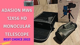 Adasion MW6 12x56 HD Monocular Telescope Review amp Test  Monocular Telescope with Smartphone Adapter [upl. by Hahsia]