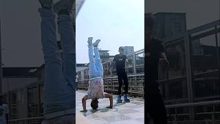 Headstand on footbridge at CBD Belapur [upl. by Bridgid276]