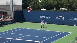 Nikoloz Basilashvili practice at the Us Open 2017 [upl. by Conal447]