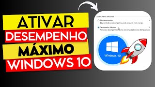 COMO ATIVAR O DESEMPENHO MÁXIMO NO WINDOWS 10 2025 [upl. by Eatnod]