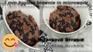 1 Minute Chocolate Mug Brownie in Microwave Eggless  Mug Brownie [upl. by Burnie]