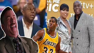 Magic Johnson COOKED for CRINGE speech BEGGING Black Men to EMASCULATE themselves and vote Kamala [upl. by Arym]