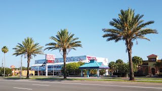 Walking Along US 192 Tourist Strip in Kissimmee Florida · Orlando Suburbs 4K [upl. by Neivad]