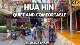 4K Walk around Hua Hin Thailand today 2024 Quiet and respectable [upl. by Collayer104]