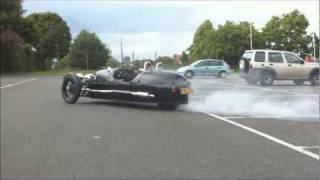 New Morgan 3 Wheeler Performance Burnout [upl. by Attelrac]