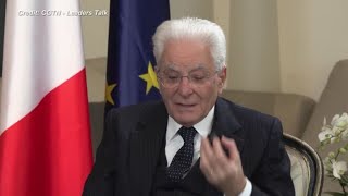 Mattarella quotCe chi predica contrapposizione contro dialogoquot [upl. by Eirroc765]