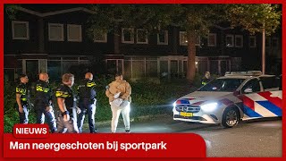 Man neergeschoten bij sportpark verdachte en vuurwapen gevonden [upl. by Jason]