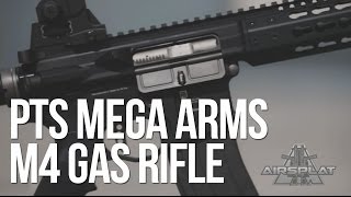 PTS Mega Arms M4 AR15 Airsoft Gas Blowback Rifle  AirSplat On Demand [upl. by Chelton924]