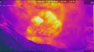 Infrared footage captures volcano erupting in Costa Rica [upl. by Ennoryt]