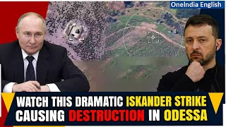 Russian Iskander Destroys Two Patriot Air Defense Launchers and Giraffe Radar Near Odessa  Oneindia [upl. by Rabbaj]