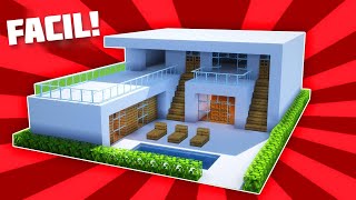 ✔ Como hacer una CASA MODERNA PERFECTA en Minecraft para Survival [upl. by Tnahs]