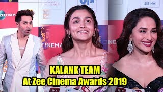 KALANK Cast At Zee Cinema Awards 2019  Varun Dhawan Alia Bhatt Madhuri Dixit [upl. by Nedrud]