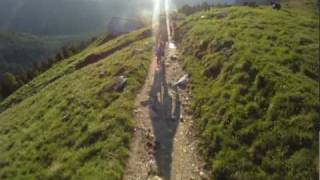 MTB Freeride  Sunset Single Trail Pontresina short version [upl. by Ymereg]