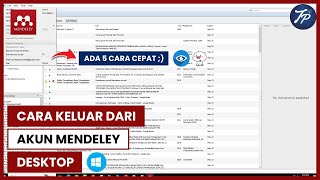 Tutorial Mendeley  Cara Keluar Dari Akun Mendeley Desktop  Logout Mendeley [upl. by Delahk]