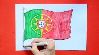 How to draw the National Flag of Portugal [upl. by Egas]