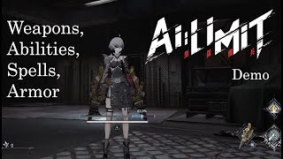 All weapons abilities spells armor In demo  AI LIMIT [upl. by Jaworski]