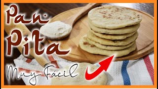 El Famoso PAN PITA 👉 Receta Sencilla y Rápida [upl. by Andros673]