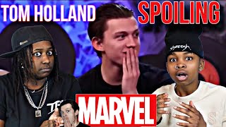 TOM HOLLAND SPOILING MARVEL MOVIES FOR 13 MINUTES STRAIGHT 🫢 KD amp MJ REACT [upl. by Zeitler]