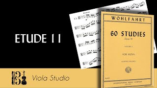 WOHLFAHRT 60 Studies Op 45 for Viola Solo  ETUDE 11 [upl. by Rubie]