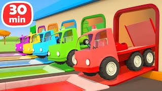 Learn colors for kids amp Helper Cars cartoons full episodes Cars amp Street vehicles Tow trucks [upl. by Oicanata388]