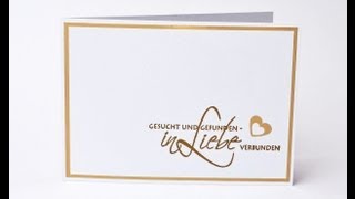 Hochzeitsserie  Gesucht und gefunden in WeißGold  Hochzeitseinladung [upl. by Neve]