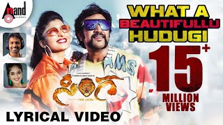 Sinnga  What A Beautifullu Hudugi  Lyrical Video  Chirranjeevi Sarja  Aditi  Vijay Kiran [upl. by Dent680]