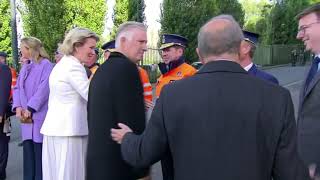 Belgian Royal Family arrives at Holy mass in King Baudouin Stadium with pope Francis [upl. by Einallem]