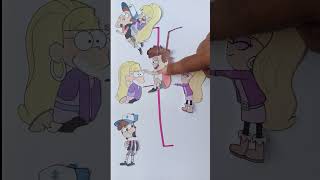 Gravity falls one line connect puzzle art art  Gravityfalls papercraft [upl. by Lairbag458]