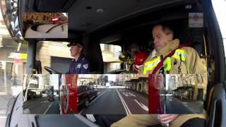 Ridealong aboard the Fire and Rescue NSW City of Sydney Flyer [upl. by Sidky58]