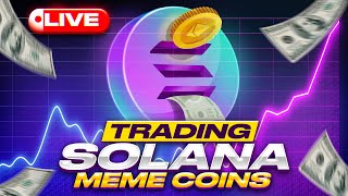 Trading meme coins LIVE Solana [upl. by Eninnej]