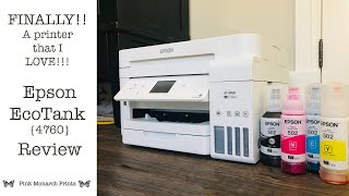 Epson EcoTank Review EcoTank 4760 Review and Setup Best Printer For Junk Journaling ET 4760 [upl. by Skylar]