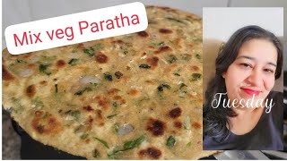 Winter Special Veg Leafy Paratha 😍😍 winter easyrecipe recipe healthy [upl. by Lydell129]