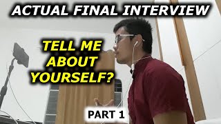 Actual Call Center FINAL INTERVIEW Question and Answer TELL ME ABOUT YOURSELF Part 1 2023 BPO HIRED [upl. by Aynnek]