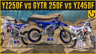 Yamaha YZ250F VS GYTR YZ250F VS YZ450F  Comparison [upl. by Wycoff]