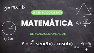 DERIVADAS EXPONENCIAIS matematica derivadas [upl. by Nette]