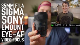 Sigma 35mm 14 ART EMount VS Sony 35mm 14  EyeAF  Video Focus Test  Image Quality [upl. by Arabel813]