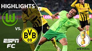 🚨 EXTRA TIME THRILLER 🚨 Wolfsburg vs Borussia Dortmund  German Cup Highlights  ESPN FC [upl. by Obadias]