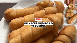 Aprende a hacer DEDITOS HAWAIANOS  2 formas de hacer DEDITOS o TEQUEÑOS 🌺🧀👩🏻‍🍳👩🏻‍🍳 [upl. by Aeslehs]