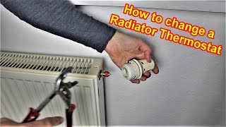 Change a Danfoss Radiator Thermostat  How to remove and replace a thermostatic radiator valve head [upl. by Windzer]