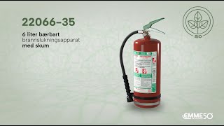 6 liter bærbart brannslukningsapparat med skum for litiumionbatterier  Kode 2206635 [upl. by Veleda368]