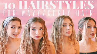 cute amp easy hairstyles for wavycurly hair [upl. by Akinwahs]