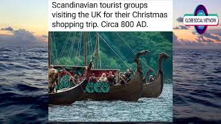 Scandinavian tourist groups visiting the UK for their Christmas shopping trip — Circa 800 AD [upl. by Annoda]