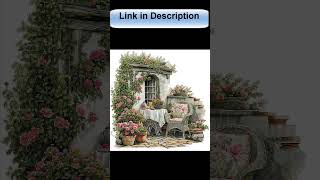 Cross Stitch Patterns Chair in the Garden Sweet Home 138 Counted cross stitch Shorts [upl. by My240]