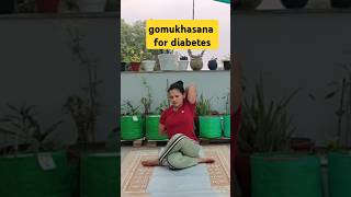 gomukhasana for diabetes  yoga love aditi shorts youtubeshorts [upl. by Robbi]