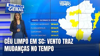 Central do Tempo  vento ganha força e nuvens carregadas deixam Santa Catarina [upl. by Legim]