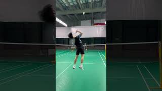 Backhand Badminton Defense and Technique badminton [upl. by Lyrad]